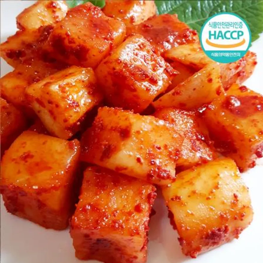 당일제조 전라도에서 만든 HACCP인증 깍두기 5kg 이미지