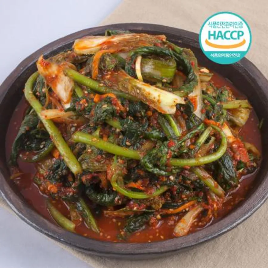 HACCP인증 당일제조 전라도에서 만든 열무얼갈이김치 3kg 이미지