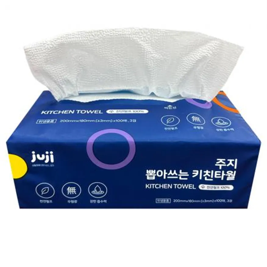 주지 뽑아쓰는 키친타올 3겹 100매, 톡톡 간편하게 뽑는 키친타월 이미지