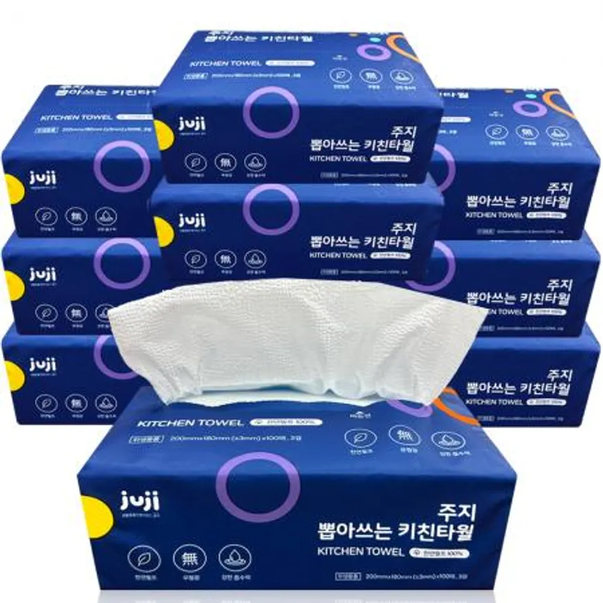 주지 뽑아쓰는 키친타올 3겹 100매 9팩, 톡톡 간편하게 뽑는 키친타월 이미지