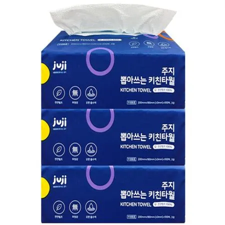 주지 뽑아쓰는 키친타올 3겹 100매 x 6팩, 톡톡 간편하게 뽑는 키친타월