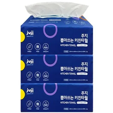 주지 뽑아쓰는 키친타올 3겹 100매 x 6팩, 톡톡 간편하게 뽑는 키친타월