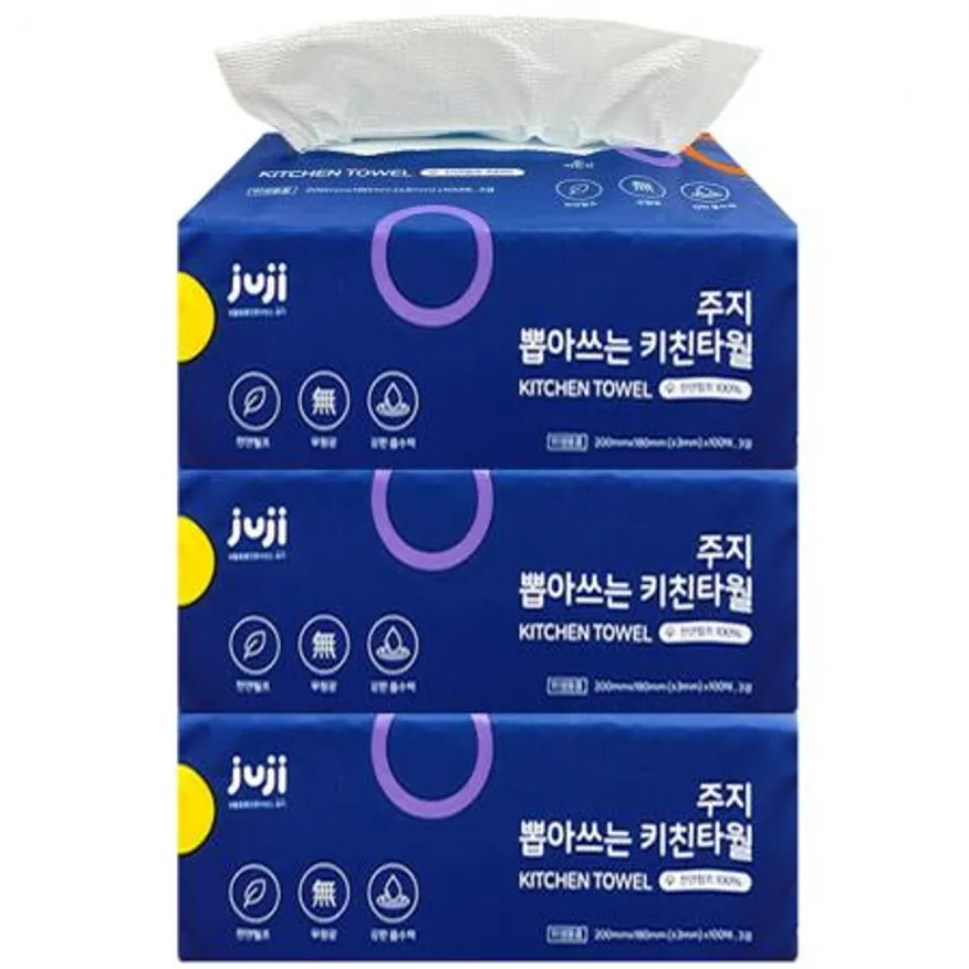주지 뽑아쓰는 키친타올 3겹 100매 x 6팩, 톡톡 간편하게 뽑는 키친타월 이미지