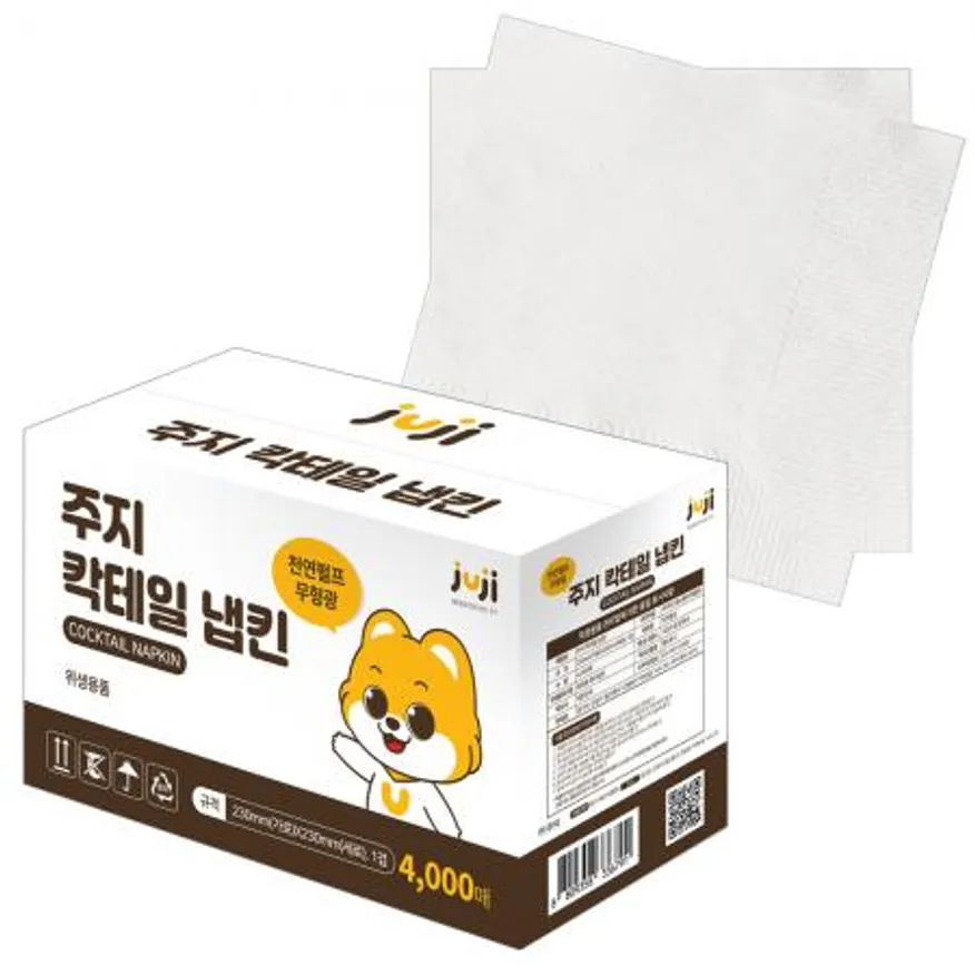 주지 칵테일 흰색 냅킨 4000매, 대용량 무지 넵킨 식당 카페 이미지