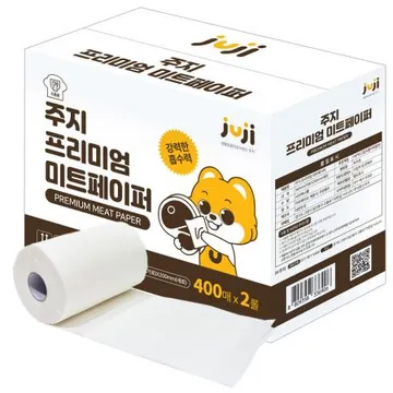 주지 프리미엄 미트페이퍼 키친타올 200매 2롤, 정육 해동지 회 고기 핏물 흡수 기름기제거