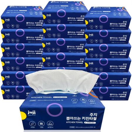 주지 뽑아쓰는 키친타올 3겹 100매 18팩, 톡톡 간편하게 뽑는 키친타월