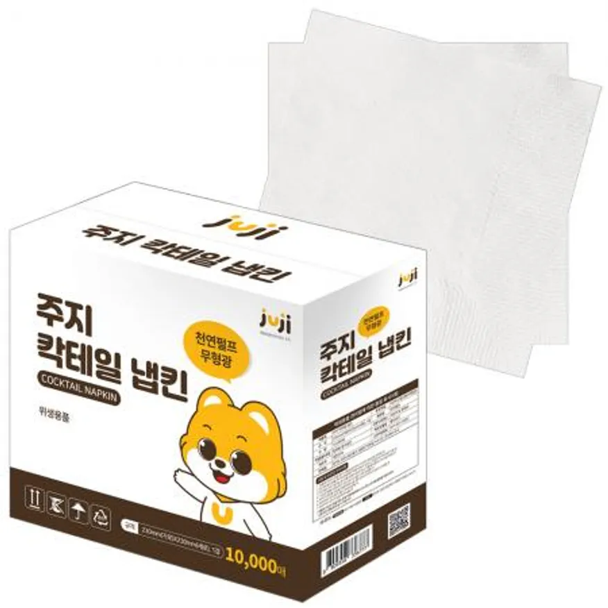 주지 칵테일 흰색 냅킨 10000매, 대용량 무지 넵킨 식당 카페 이미지