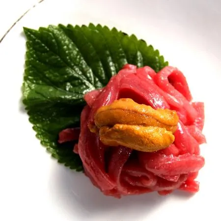 냉동 참치회 눈다랑어 속살 육회 이미지