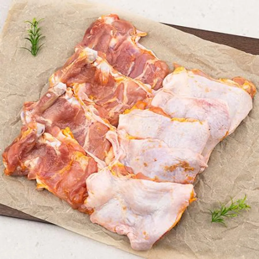업소용 국내산 뼈있는 닭다리살 1kg 양념 사이정육 숯불닭갈비 닭정육 넓적다리살 구이 이미지