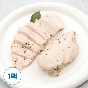 스팀 닭가슴살 100g 허브 다이어트 헬스 식단 자숙