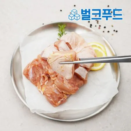 염지 닭정육 2kg 닭다리살 냉동 순살 닭고기  이미지