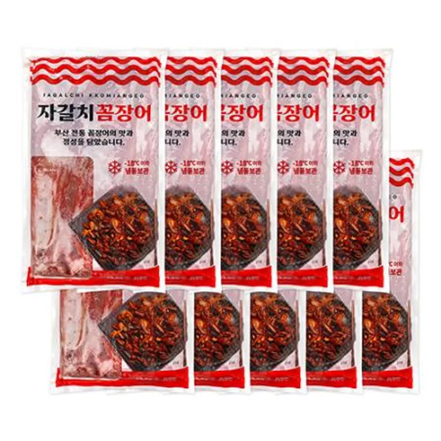 대용량 업소용 꼼장어 곰장어 9.5kg(950g x 10팩) 부산 자갈치꼼장어 구이 볶음 이미지