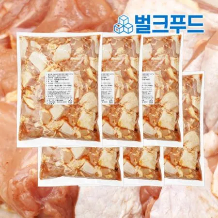 업소용 염지닭 12kg (2kgx6) 순살 냉동 닭다리살 닭정육   이미지