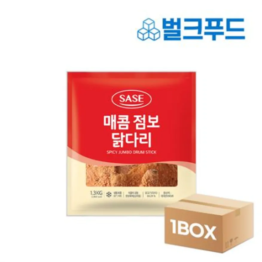 사세 매콤 점보 닭다리 대용량 13kg(1.3kg x 10팩) 치킨 닭고기 이미지