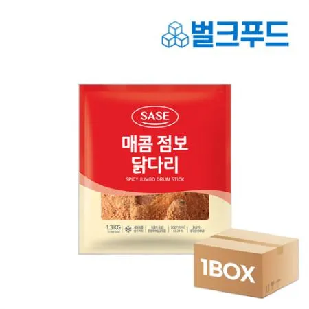사세 매콤 점보 닭다리 대용량 13kg(1.3kg x 10팩) 치킨 닭고기 이미지