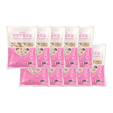 ★업소용 특가★해물모듬 4종 6kg (600g x 10팩) 업소용 해물 믹스 파전