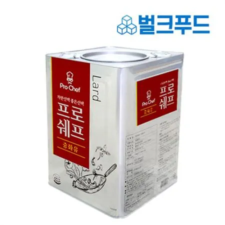 업소용 라드유 중화유 13kg 돼지기름 프로쉐프 식용유 이미지