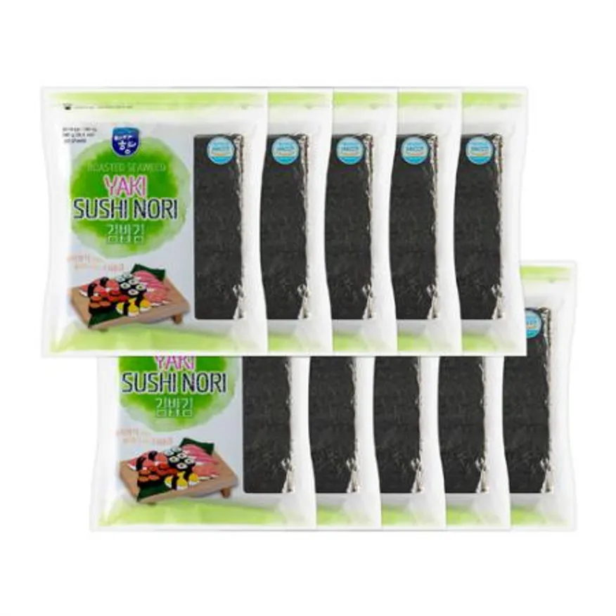 업소용 화입 김밥김 100장 10봉 전장김 구운 김밥용 김 이미지