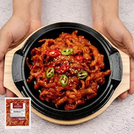 매운 불 닭발 250g 무뼈 양념닭발 숯불 캠핑음식