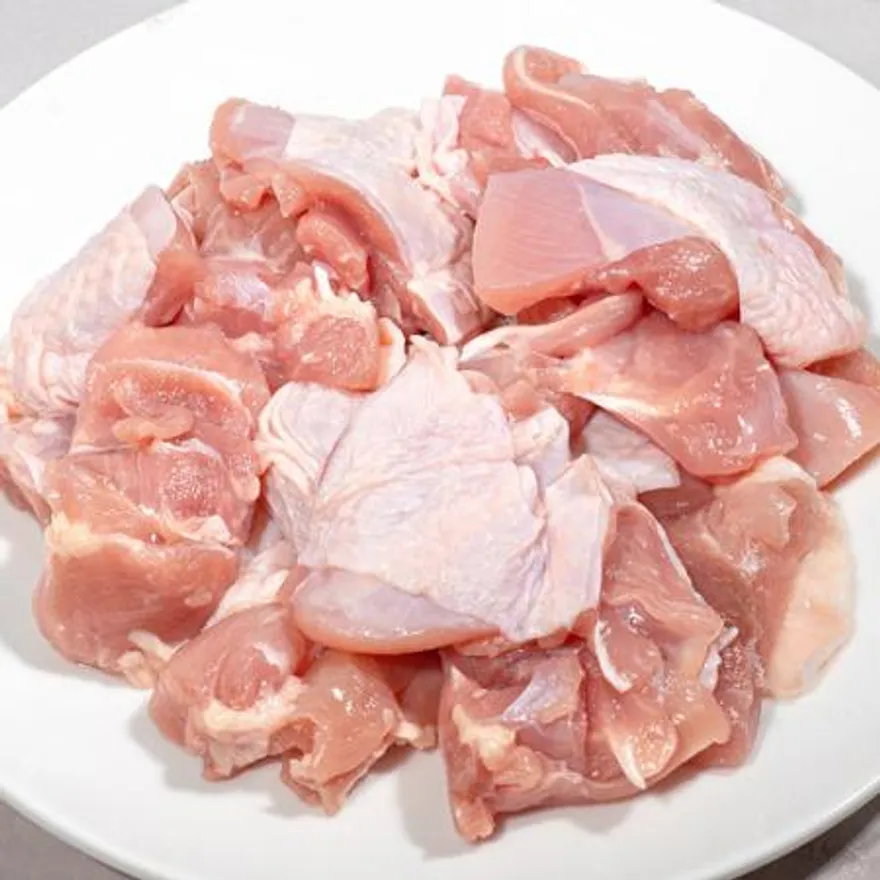 냉동 조각 절단 닭정육 2kg 순살 닭다리살 이미지