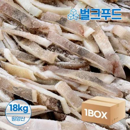 원양산 오징어채 18kg 냉동 손질오징어 수입오징어