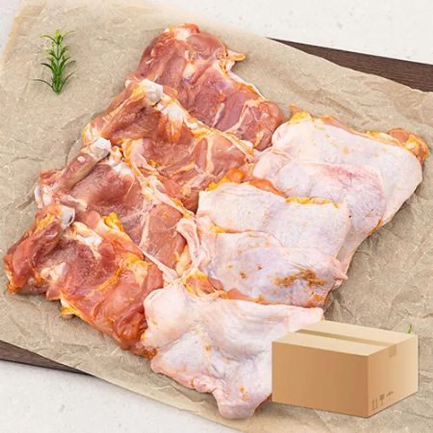 업소용 대용량 국내산 뼈있는 닭다리살 10kg(1kg x 10팩) 양념 사이정육 숯불닭갈비 닭정육 구이 이미지