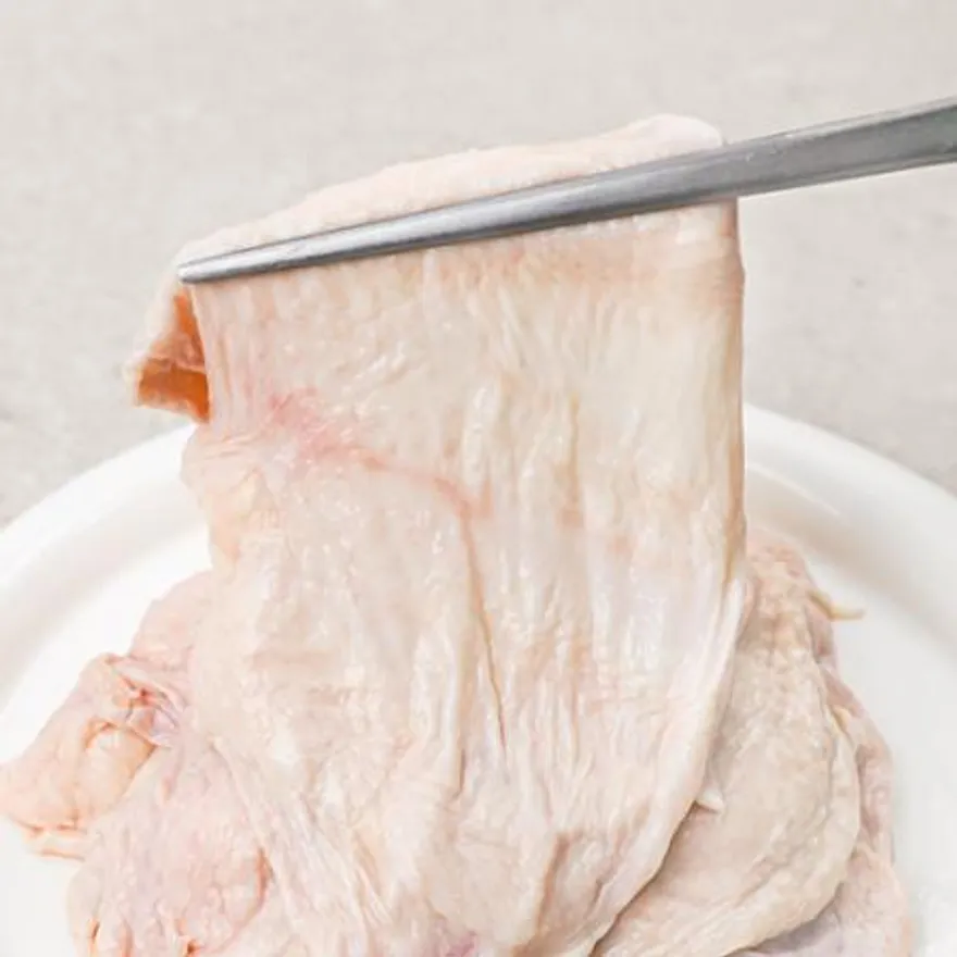 업소용 대용량 국내산 닭 껍질 10kg(1kg x 10팩) 스킨 껍데기 꼬치 이미지