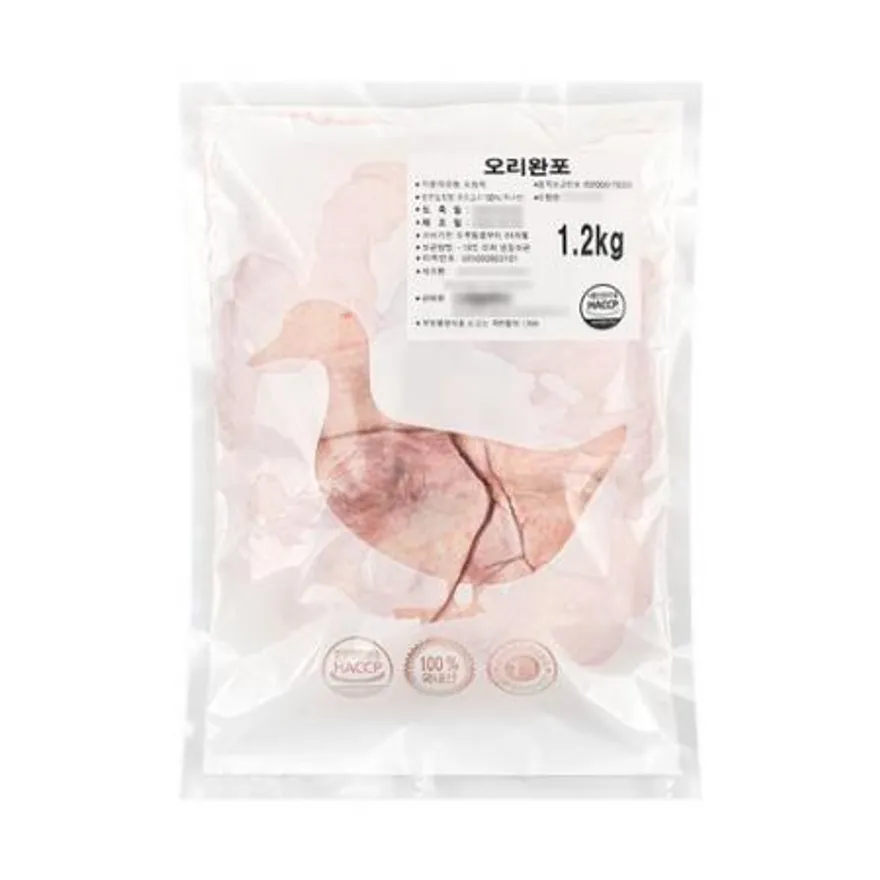국내산 생오리 순살 1.2kg*5팩 통오리 완포 생오리고기 이미지