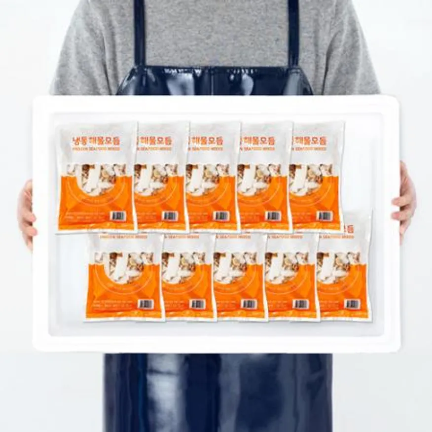 ★업소용 특가★해물모듬 4종 6kg (600g x 10팩) 업소용 해물 믹스 파전 이미지