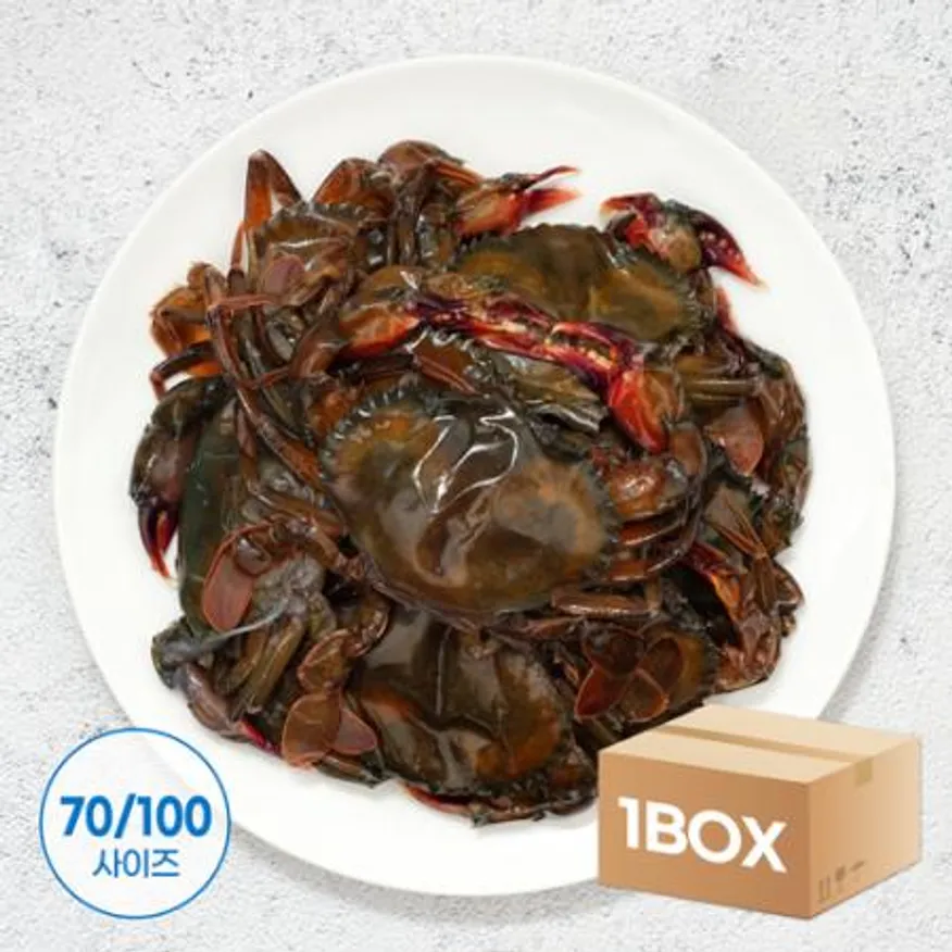 업소용 소프트쉘크랩 70/100 9kg(900g x 10팩) 냉동 탈피 꽃게 푸팟퐁커리 타이요리 이미지