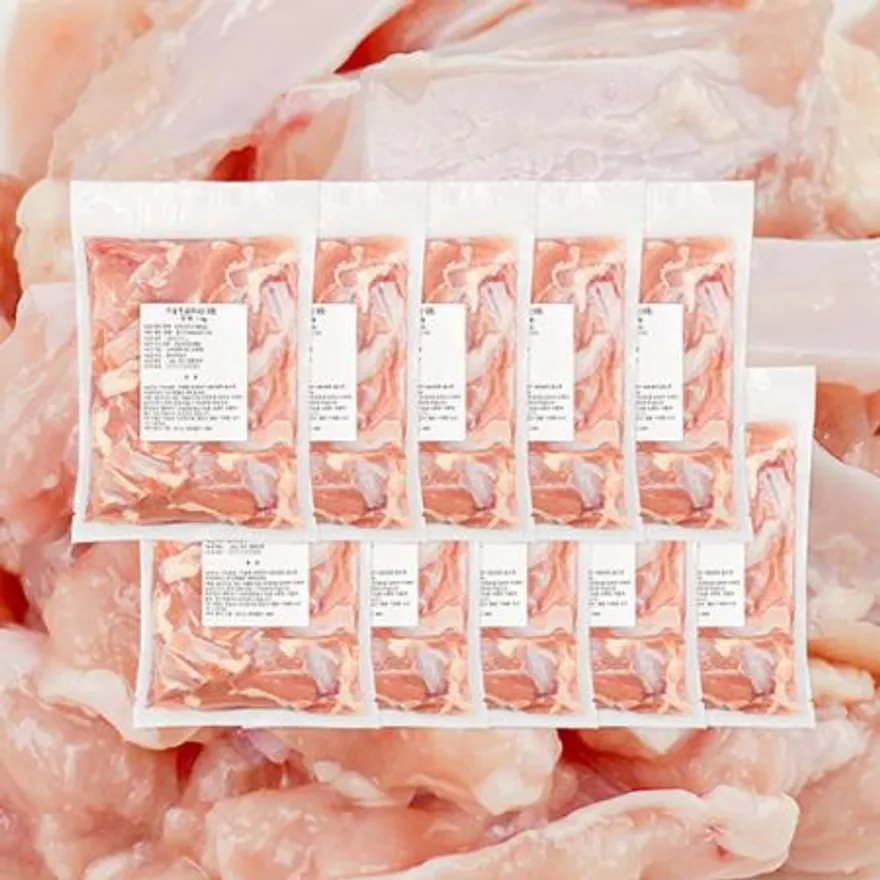 업소용 대용량 국내산 닭 연골 10kg(1kg x 10팩) 난코츠 가슴연골 오돌뼈 특수부위 이미지