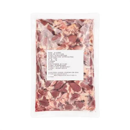 닭 염통 1kg 냉동 국내산 심장 특수부위 꼬치 구이 안주 이미지
