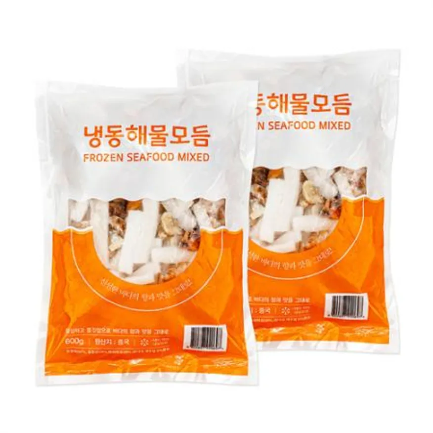 해물모듬 600g+600g 4종(오징어 새우살 바지락 홍합) 해물 믹스 파전 이미지