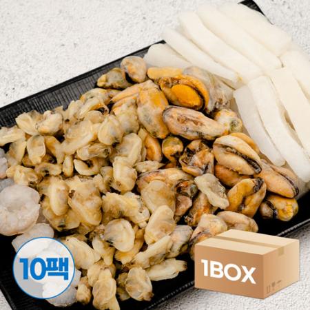 ★업소용 특가★해물모듬 4종 6kg (600g x 10팩) 업소용 해물 믹스 파전