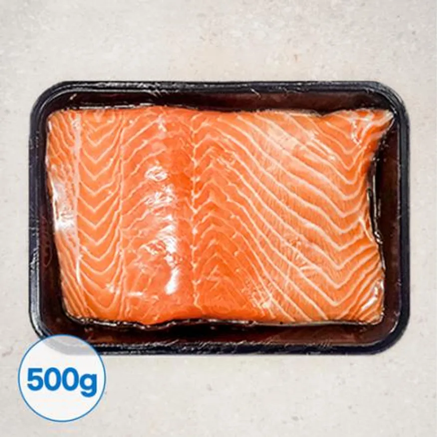 연어 필렛 500g 노르웨이 딥스킨 몸뱃살 생연어 회 횟감용 연어구이 슈페리어 등급 이미지