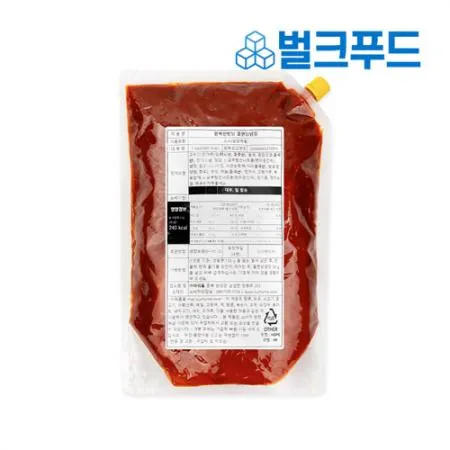 업소용 아워홈 쫄면 양념장 2kg 비빔국수 골뱅이무침 이미지
