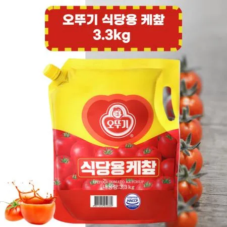 오뚜기 케찹 스파우트팩 3.3kg 식당용케찹