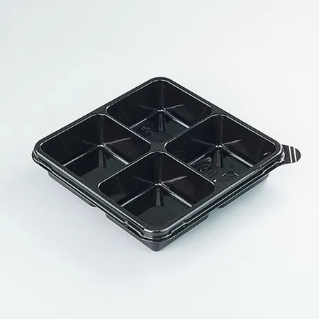 AJ 정사각4칸(흑색__135*135*28/40mm_세트_900개 BOX)