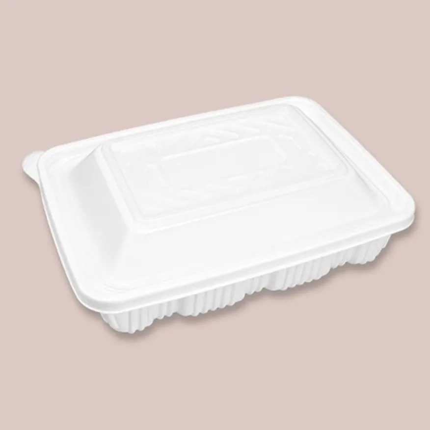 AJ 사각찜용기(백색_소_270*220*65mm_세트_100개 BOX) 이미지