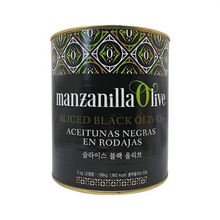 오뚜기 만자니아 슬라이스 블랙 올리브 3kg