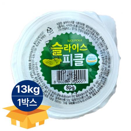엔엘푸드 슬라이스 피클 일회용 80g 168개입 업소용