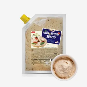 로젠치즈 바질앤토마토 크림치즈 1kg 냉장 베이글용 베이커리