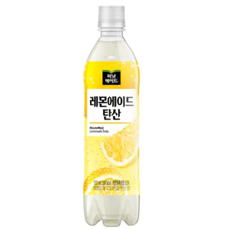 미닛메이드 탄산레몬에이드 펫500ml 24입 이미지