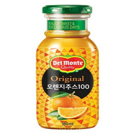 델몬트 오렌지 병180ml 48입 이미지