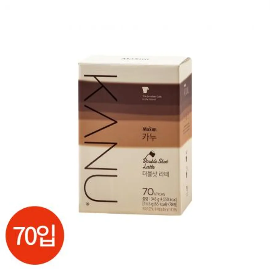 맥심 카누 더블샷라떼 13.5.g x70입 업소용 이미지