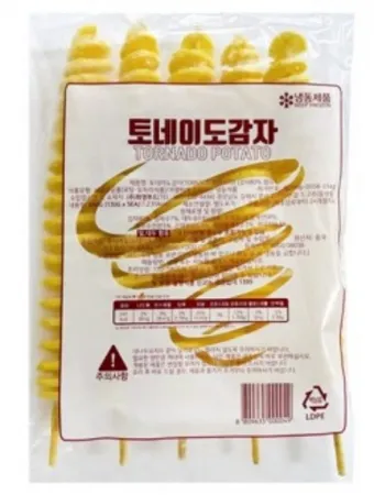 토네이도감자 650g(130gX5개) 업소용 휴게소 냉동 회오리 감자 튀김 이미지