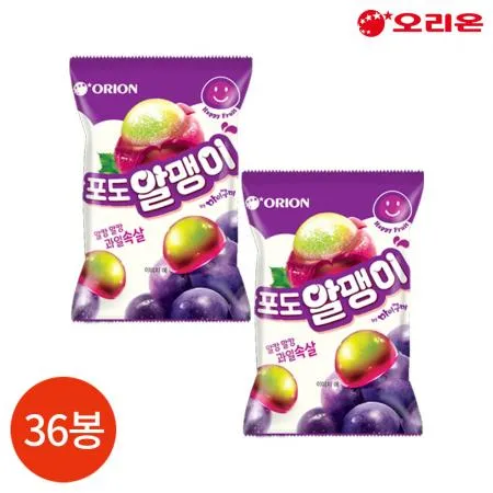오리온 마이구미 포도 알맹이 81g X36개