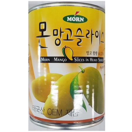 몬 망고 슬라이스 565g X24 모양 유지 다이닝 룸 퓨전 키친 본가 업소용