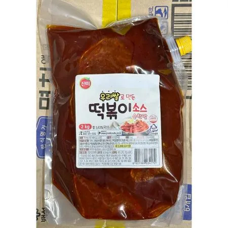 우리쌀 떡볶이소스(진미식품 2kg) X6 업소용 떡볶이 양념 소스 이미지