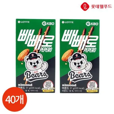 롯데 아몬드 빼빼로 37g X40개